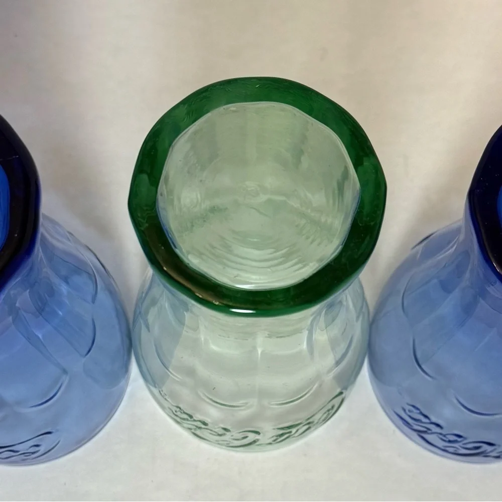 Collectable Coca-Cola Glass Set in Blue and Green